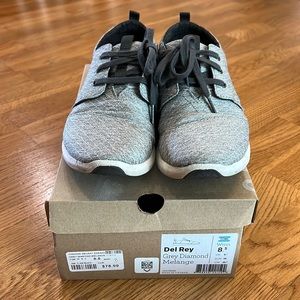 TOMS women’s Del Rey Grey Diamond Melange sneaker SZ 8.5